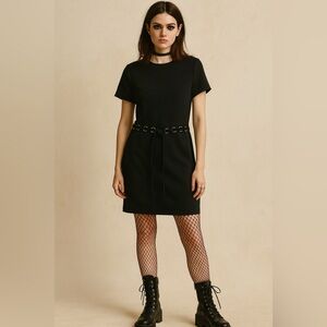 Vintage 90s Goth Little Black Dress